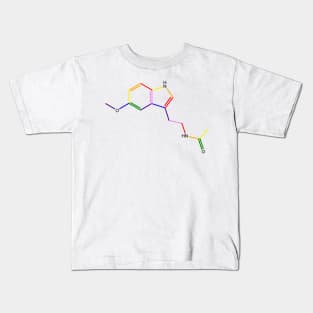 Melatonin Molecule Rainbow Chemistry Kids T-Shirt